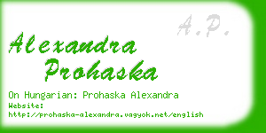 alexandra prohaska business card